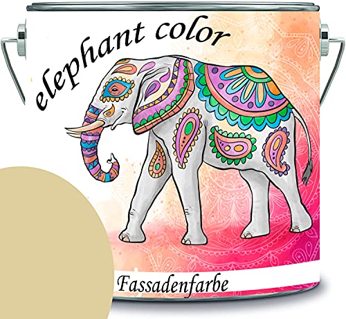 Fassadenfarbe mit Lotuseffekt hochwertige Silikonharzfarbe Sockelfarbe RAL 1000 - GRÜNBEIGE // elephant color von elephant color