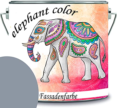 Fassadenfarbe mit Lotuseffekt hochwertige Silikonharzfarbe Sockelfarbe RAL 7001 Silbergrau // elephant color von elephant color