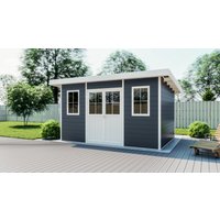 WPC Gartenhaus Flachdach L FSC100% von elephant