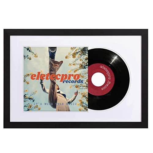 eletecpro Jukebox Schallplattenrahmen, 40,6 x 61 cm, Schwarz / Weiß von eletecpro