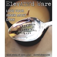 Liebe Ihre Innere Am Meisten Dunkel - Vintage Hand Gestempelt Löffel Kaffee Teelöffel Versilbert Besteck von elevATEdware