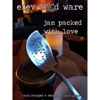 Versilbert Löffel - Hand Gestempelt Gelee Marmelade Vintage "Jam Verpackt Mit Liebe"-Get Your Jam On Vintage-Flachware von elevATEdware