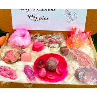 Elfensteinpackung, Rosa Kristallbox, Lila Kristalle, Regenbogenkristallpackung, Blaue Weihnachtssteine, Kristalladventsbox, Heiligabendbox Von Elf von elfkendalhippies