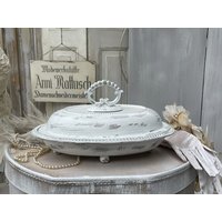 Antike Messingschale Mit Deckel von elfloraart