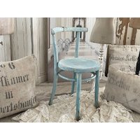 Antiker Thonet/stuhl Im Alten, Blauen Lack von elfloraart
