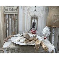 Große Schale/Teller Im Weißen Shabbykleid von elfloraart