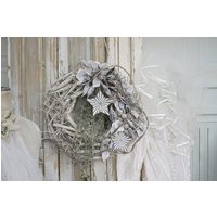 Großer Adventlicher Shabby Tür/Wandkranz von elfloraart