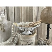 Wunderschöne Antike Ovale Fußschale Wunderschöne Antike Ovale Fußschale von elfloraart