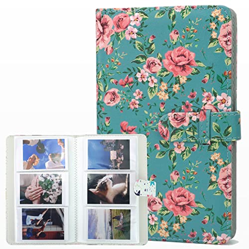 elfonsol Polaroid Fotoalbum 2x3-96 Taschen PU Leder Filmbuch mit Schnallenverschluss zum Aufbewahren und Anzeigen von Fotos und Fujifilm Instax Mini Prints, Rose von elfonsol