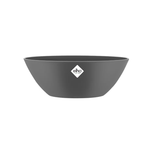 Elho Brussels Oval 20 - Blumentopf - Anthrazit - Drinnen - Ø 20.5 x H 10.4 cm von elho
