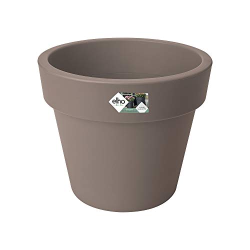 elho Green Basics Top Planter 47 - Blumentopf für Außen - Ø 47.0 x H 40.0 cm - Braun/Taupe von elho