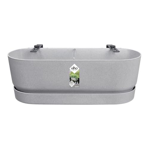 elho Greenville Easy Balcony 52 Blumentopf Balkon - Übertopf für Balkon - 100% recyceltem Plastik - Ø 52.0 x H 19.4 cm - Grau/Living Beton elho Greenville Easy Balcony 52 Blumentopf Balkon - Übertopf für Balkon - 100% recyceltem Plastik - Ø 52.0 x H 19.4 cm - Grau/Living Beton von elho