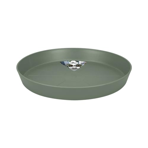 elho Loft Urban Untersetzer Rund 24 - Untersetzer für Außen & Zubehör - Ø 24.4 x H 3.4 cm - Grün/Pistazien Grün von elho