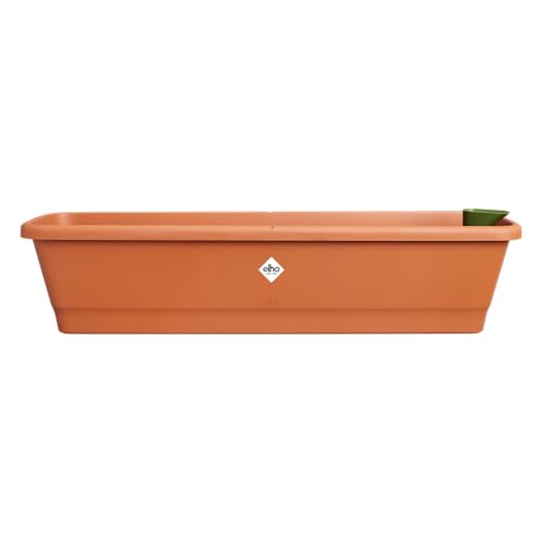 elho noa balkonkasten XL - Übertopf für Balkon mit Wasserreservoir - 100% Recyceltem Plastik - Braun/Terra elho noa balkonkasten XL - Übertopf für Balkon mit Wasserreservoir - 100% Recyceltem Plastik - Braun/Terra von elho