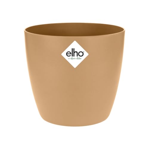 elho Brussels Round 16 - Blumentopf für Innen - Ø 16,0 x H 14,7 cm - Braun/Keksbraun elho Brussels Round 16 - Blumentopf für Innen - Ø 16,0 x H 14,7 cm - Braun/Keksbraun von elho