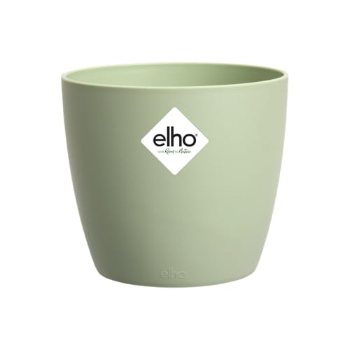 elho Brussels Rund Mini 9.5 - Blumentopf für Innen - Ø 10.0 x H 8.9 cm - Grün/Sorbet Grün von elho
