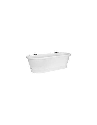 elho Corsica Easy Balkon 60 - Übertopf für Balkon & Außen - Ø 57.5 x H 19.0 cm - Weiß/Weiss von elho