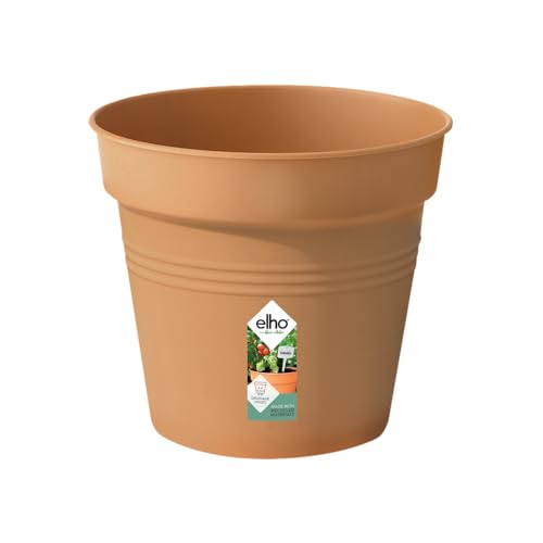 elho Green Basics Anzuchttopf 17 - Blumentopf für Züchten und Ernten - Ø 17.0 x H 15.8 cm - Braun/Mild Terra von elho