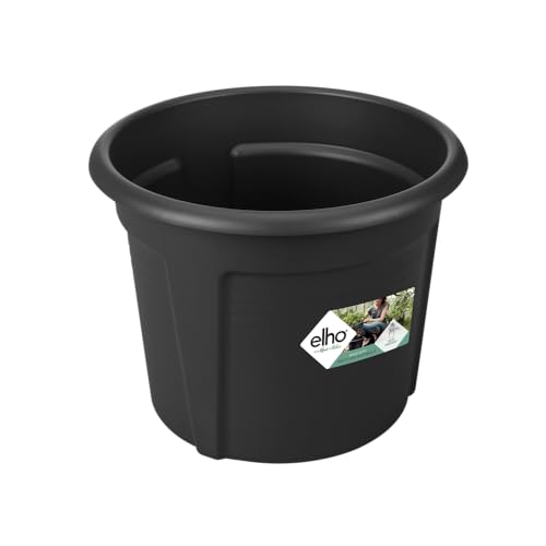 elho Green Basics Kartoffeltopf 33 - Blumentopf für Außen Züchten Und Ernten - 100% recyceltem Plastik - Ø 32.3 x H 25.7 cm - Schwarz/Living Schwarz von elho