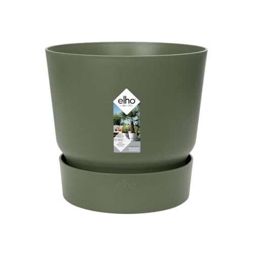 elho Greenville Rund 14 - Blumentopf für Innen und Außen - Selbstbewässerungstopf - 100% Recyceltem Plastik - Ø 14.0 x H 13.4 cm - Grün/Laubgrün elho Greenville Rund 14 - Blumentopf für Innen und Außen - Selbstbewässerungstopf - 100% Recyceltem Plastik - Ø 14.0 x H 13.4 cm - Grün/Laubgrün von elho