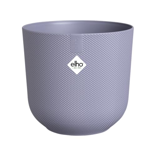 elho Jazz Round 16 cm blumentopf - Pflanzentopf für den Innenbereich - 100% recycelter Kunststoff - Einzigartige Struktur - Lila/Lavendel Lila von elho