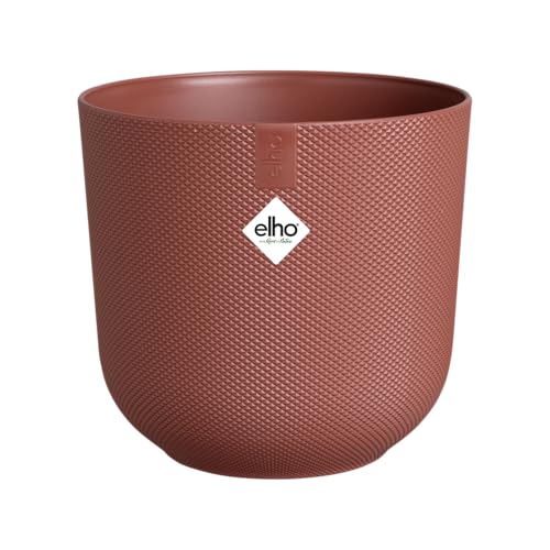 elho Jazz Rund Mini 11cm - Blumentopf für Innen - 100% recyceltes Plastik - Ø 11.1 x H 10.3 cm - Rot/Toskanisches Rot elho Jazz Rund Mini 11cm - Blumentopf für Innen - 100% recyceltes Plastik - Ø 11.1 x H 10.3 cm - Rot/Toskanisches Rot von elho