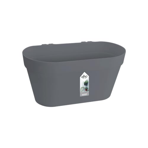 elho Loft Urban Green Wall Pflanztopf Duo 28 - Blumentopf für Balkon & Außen - Ø 28.0 x H 13.2 cm - Schwarz/Anthrazit von elho