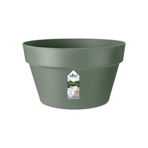 elho Loft Urban Schale 35 - Blumentopf für Außen - Ø 34.5 x H 20.2 cm - Grün/Pistazien Grün von elho