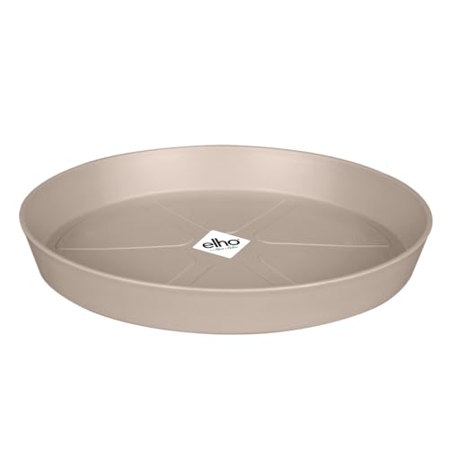 elho Loft Urban Untersetzer Rund 28 - Untersetzer für Außen & Zubehör - Ø 27.5 x H 3.5 cm - Beige/Pilzbeige von elho