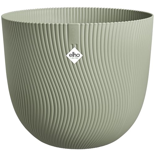 elho Sereh Rund 30 - Blumentopf für Innen und Außen - 100% Recyceltem Plastik - Ø 29.5 x H 25.3 cm - Grün/Skandinavisches Grün von elho