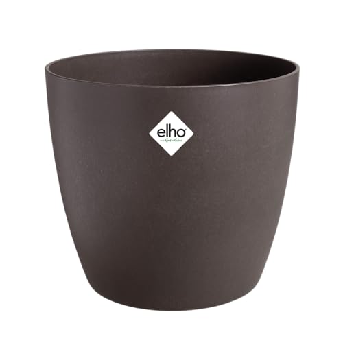 elho The Coffee Collection Rund 14 cm – Blumentopf für den Innenbereich – Hergestellt aus Kaffeesatz und recyceltem Kunststoff - Braun/Espresso Braun von elho