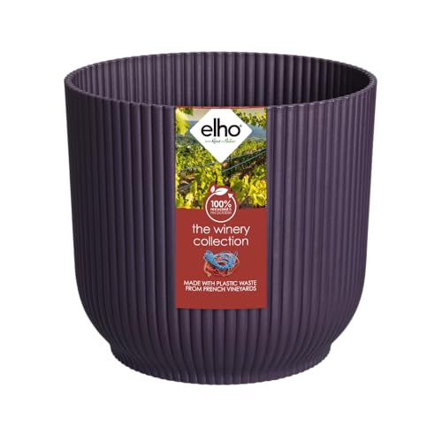 elho The Winery Collection 18 - Blumentopf für Innen - 100% recyceltes Plastik - Ø 18.3 x H 16.8 cm - Lila/Dunkelviolett elho The Winery Collection 18 - Blumentopf für Innen - 100% recyceltes Plastik - Ø 18.3 x H 16.8 cm - Lila/Dunkelviolett von elho