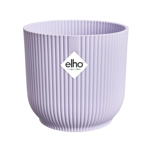elho Vibes Fold Rund Mini 11 Pflanzentopf - Blumentopf für Innen - 100% recyceltem Plastik - Ø 11.1 x H 10.5 cm - Lila/Zartes Lila von elho