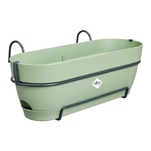 elho Vibia Campana Balkonkasten Allin1 50 mit Wasserreservoir - Blumentopf Balkongeländer - 100% recyceltem Plastik - Ø 50.4 x H 17.7 cm - Grün/Pistazien Grün elho Vibia Campana Balkonkasten Allin1 50 mit Wasserreservoir - Blumentopf Balkongeländer - 100% recyceltem Plastik - Ø 50.4 x H 17.7 cm - Grün/Pistazien Grün von elho
