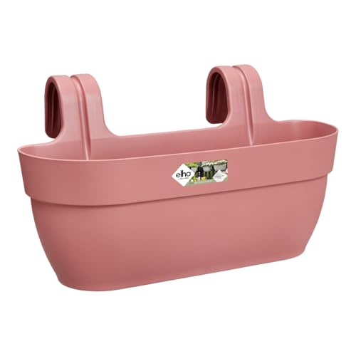 elho Vibia Campana Easy Hanger L 46 - Übertopf für Balkon & Außen - Ø 46.0 x H 26.5 cm - Rosa/Puderrosa von elho