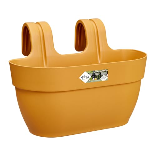 elho Vibia Campana Easy Hanger M 36 - Übertopf für Balkon & Außen - Ø 36.0 x H 26.5 cm - Gelb/Honig Gelb von elho