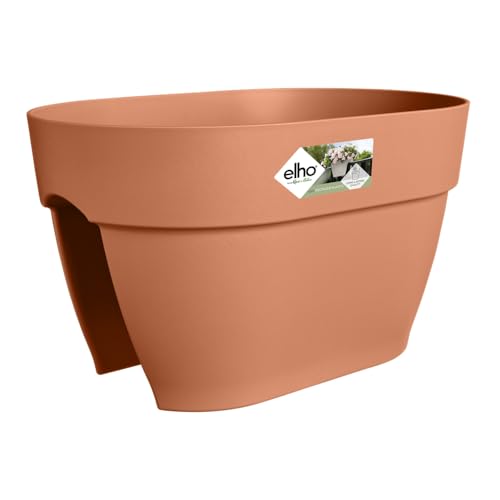 elho Vibia Campana Flower Bridge 40 - Übertopf für Balkon & Außen - Ø 39.0 x H 22.0 cm - Braun/Terra elho Vibia Campana Flower Bridge 40 - Übertopf für Balkon & Außen - Ø 39.0 x H 22.0 cm - Braun/Terra von elho