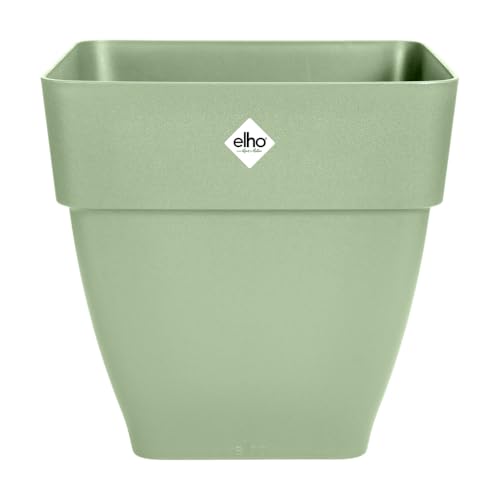 elho Vibia Campana Quadrat 30 - Blumentopf für Außen - Ø 28.8 x H 28.2 cm - Grün/Pistazien Grün von elho