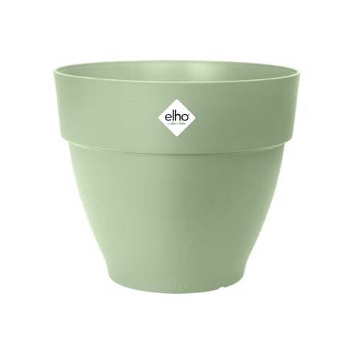elho Vibia Campana Rund 30 - Blumentopf für Außen - Ø 29.8 x H 25.8 cm - Grün/Pistazien Grün von elho