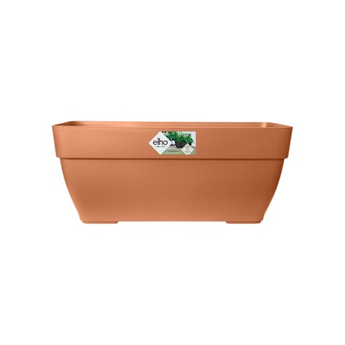 elho Vibia Campana Trough 80 - Übertopf für Außen - Ø 76.5 x H 33.3 cm - Braun/Terra von elho