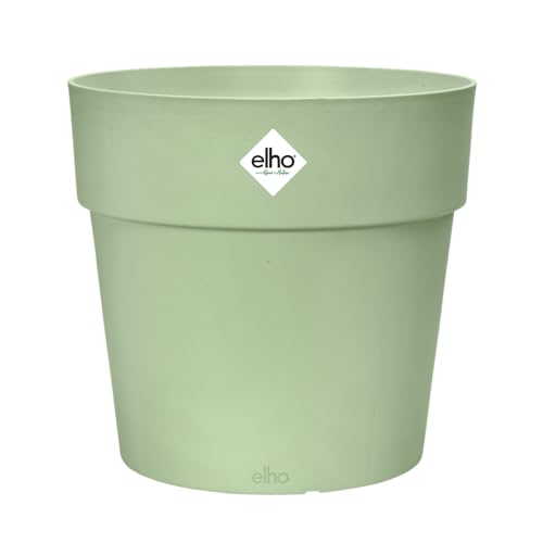elho Vibia Straight Rund 40 - Blumentopf für Außen - Ø 39.0 x H 36.8 cm - Grün/Pistazien Grün von elho