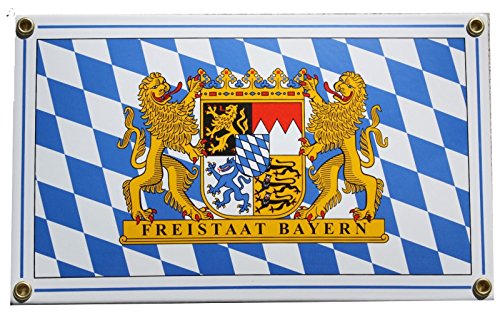 Freistaat Bayern Raute Emailschild Emaille Schild 15 x 25 cm Email . von elina-email-schilder