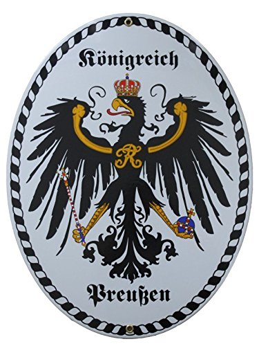Königreich Preußen Emaille Schild 28,5 x 37,5 cm Emailschild Oval. Königreich Preußen Emaille Schild 28,5 x 37,5 cm Emailschild Oval. von elina-email-schilder