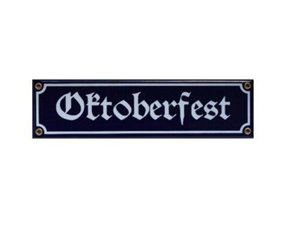 Oktoberfest Emaille Schild Oktoberfest 8 x 30 cm Emailschild. von elina-email-schilder