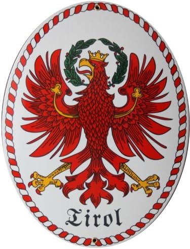 Tirol Emaille Schild Tirol 28,5 x 37,5 cm Grenzschild Email Oval. Tirol Emaille Schild Tirol 28,5 x 37,5 cm Grenzschild Email Oval. von elina-email-schilder