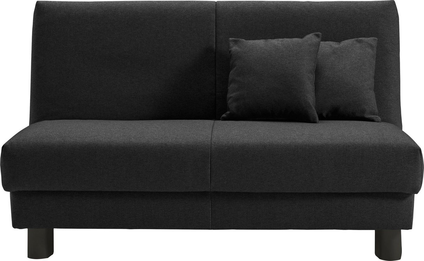 ell + ell Schlafsofa Enny, Liegefläche Breite 120 oder 140 cm, Liegehöhe 40 cm, Füße schwarz von ell + ell