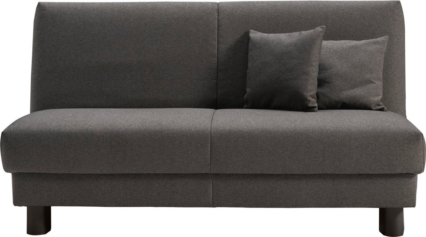 ell + ell Schlafsofa Enny, Liegefläche Breite 155 cm, Liegehöhe 40 cm, Füße schwarz, Rückenlehne von ell + ell