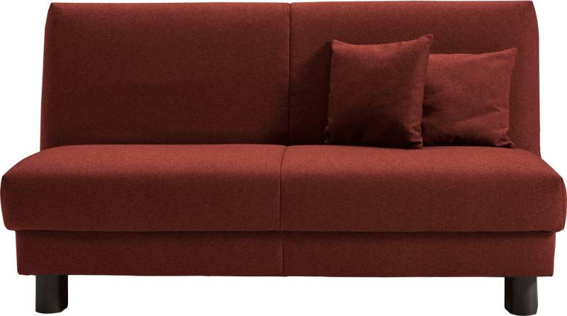 ell + ell Schlafsofa Enny, Liegefläche Breite 155 cm, Liegehöhe 40 cm, Füße schwarz, Rückenlehne von ell + ell