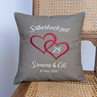 Geschenk Zur Silberhochzeit Hochzeit Goldenen Valentinstag Personalisiert Bestickt Mit Herzen Kissen Bezug Geschenk Zur Silberhochzeit Hochzeit Goldenen Valentinstag Personalisiert Bestickt Mit Herzen Kissen Bezug von ellaee