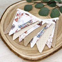 Wimpelkette | Girlande Kinderzimmer Deko Babyzimmer Boho Fuchs Hellbeige Sand von ellakiddys